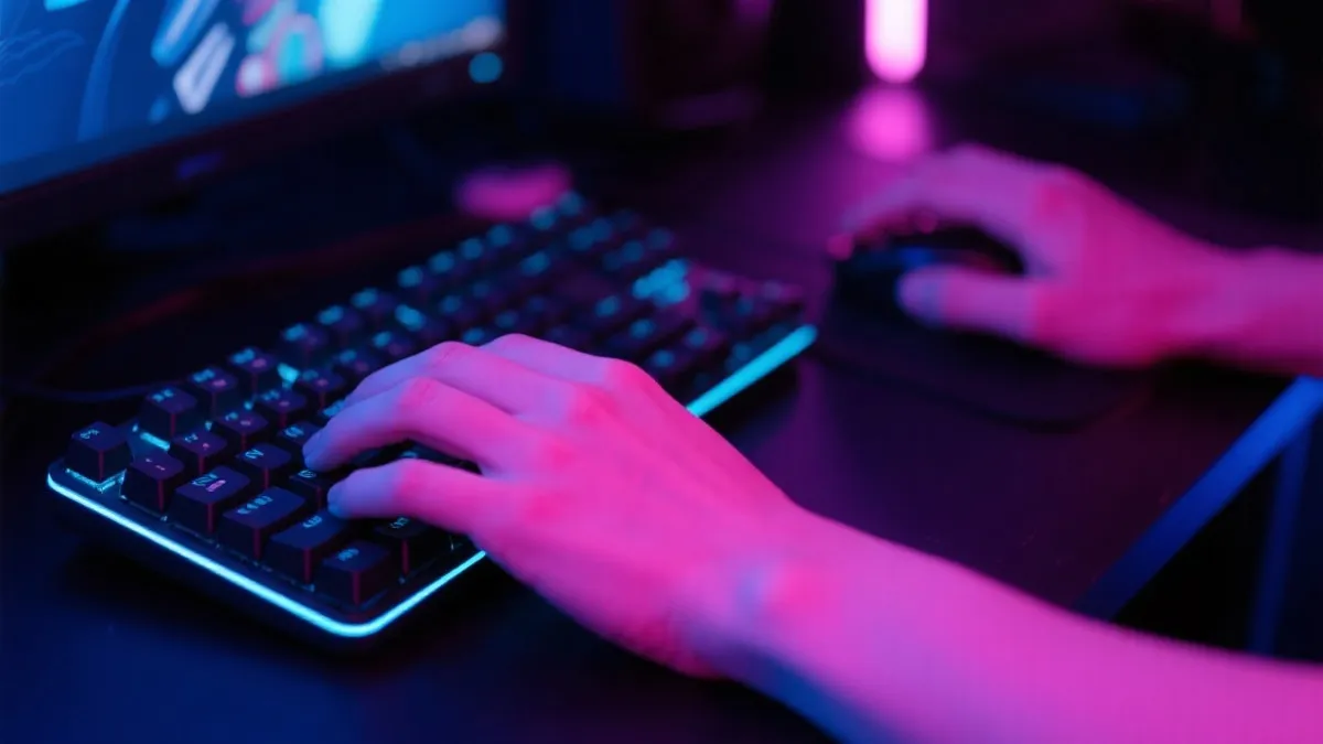 选手操作特写示意图