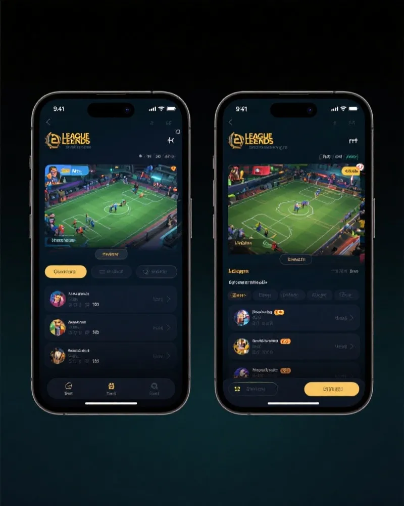 LPL App Interface Mockup